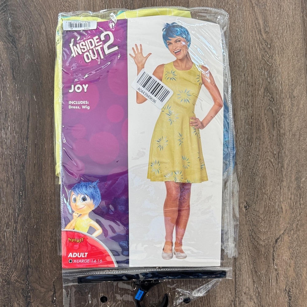 Spirit Joy Inside Out Adult Costume, new